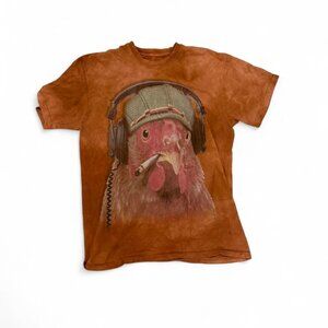The Mountain Men's Orange and Brown T-shirt
